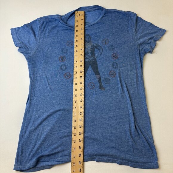 Mr T Shirt Mens Medium Blue Graphic Anti Drug PSA Vintage Style Tee 80s Icon - Picture 7 of 13